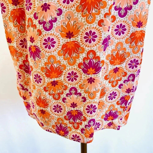 NWT CROFT & BARROW Women Sleeveless Pullover Keyhole Neckline Floral Shirt Sz XL - Picture 9 of 13